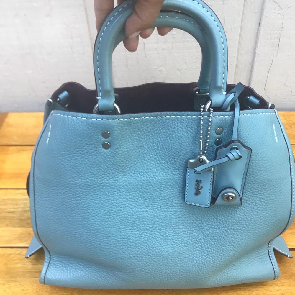 Coach Rogue 30 Steel Blue with Nickel Hardware
